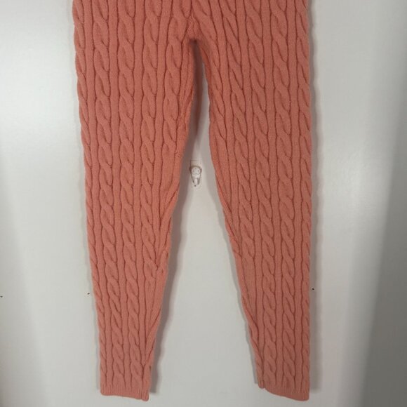 Cozy Cable Knit Hooded Crop Top & Legging Set – Blush Pink – Size Small - Picture 13 of 16